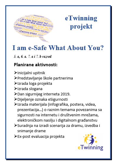 eTwinning projekt I am e-Safe What About You?